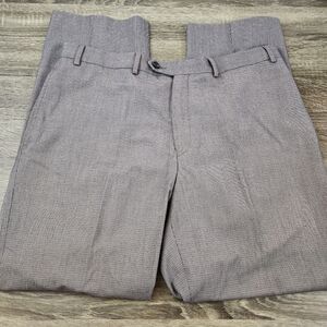 Ralph Ralph Lauren Dress Pants Men's 36x30 Gray Flat Front Herringbone